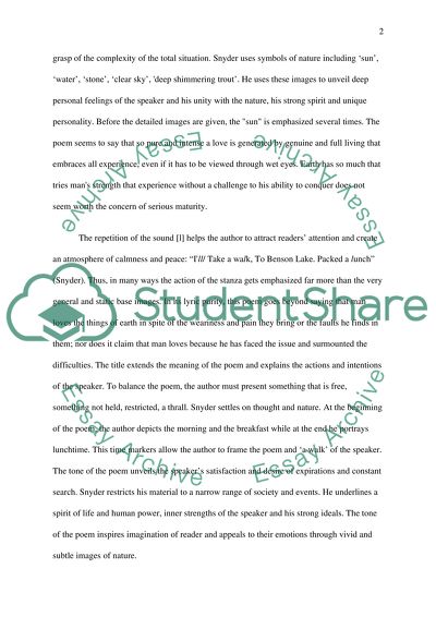 A Walk by Gary Snyder