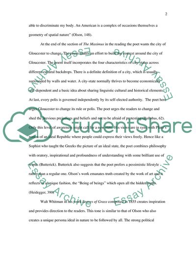 Comparison between Whitman and Olson