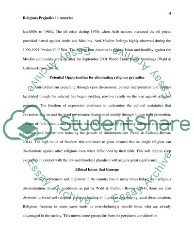 Religious Prejudice in America