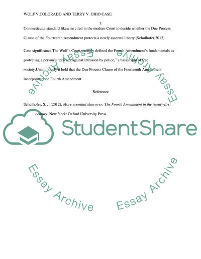 Wolf v. Colorado & Terry v. Ohio Case