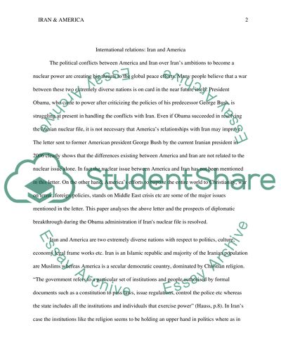 Assignment 1 inrenational relation