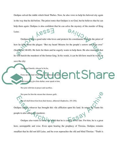 Tragedy in Oedipus the King