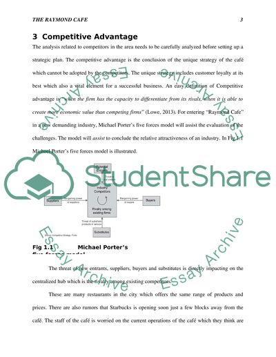 E- Strategy of Raymond Cafe: the Competitive Advantage