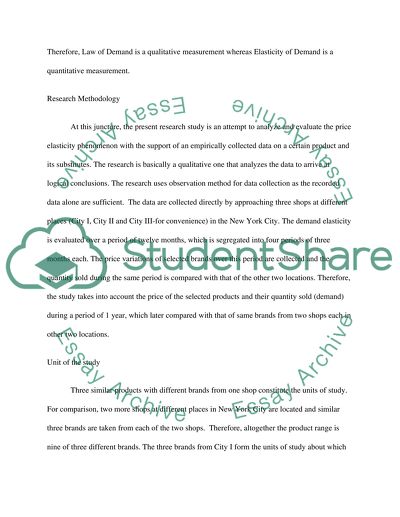 Evaluation of demand price elasticity