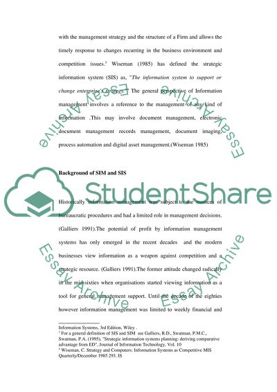 The Strategic Issues Which Are Associated with Information Systems