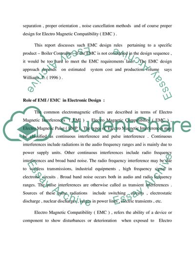 Electro Magnetic Compatibility for Boiler Controller