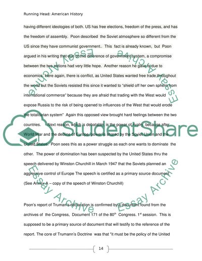 The American history ( 1900 ) The Cold War