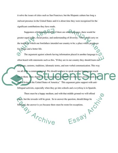 Should All School Information be Bilingual