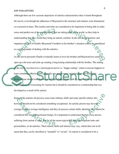 The Medias Depiction of People with Autism