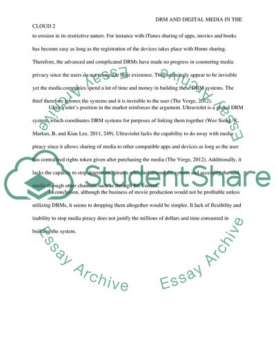 DRM and digital media in the Cloud