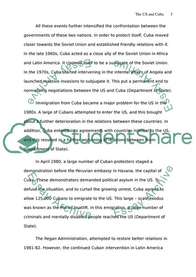 US interaction with Cuba