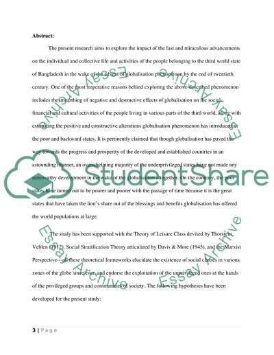 Globalization: Does it facilitate or damage the Worlds underprivileged