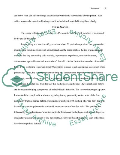 Online Personality Tests