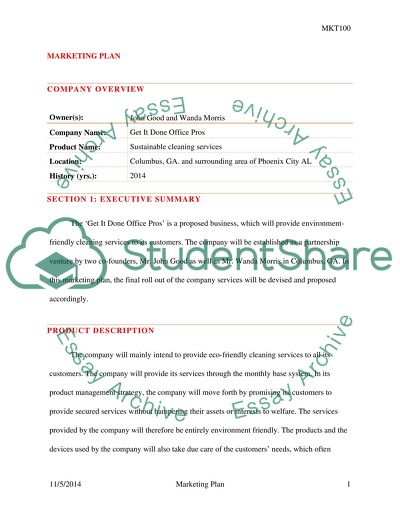 Marketing Plan of Get It Done Office Pros