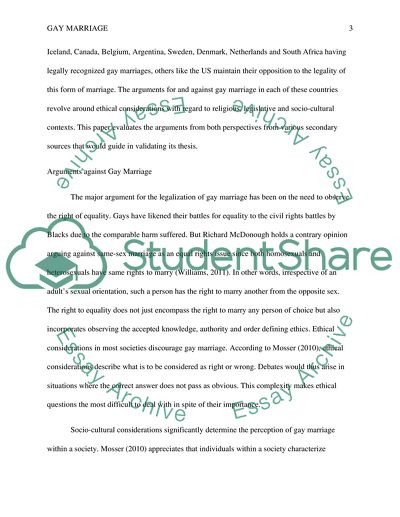 Gay Marriages Debates