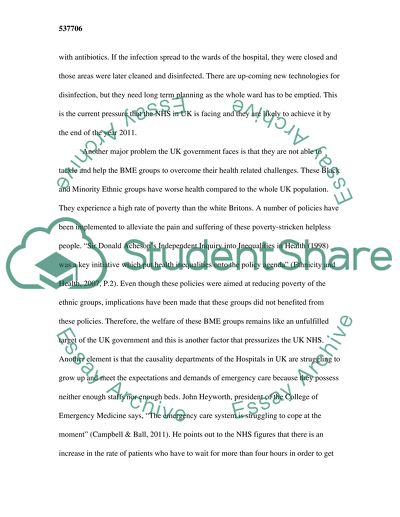 Healthcare and Health Policy in the UK