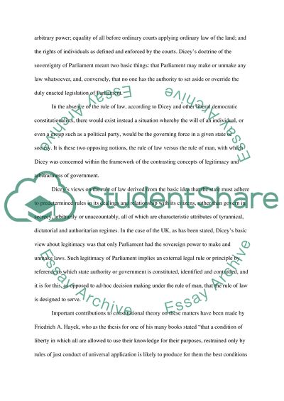 Understanding of the Rule of Law