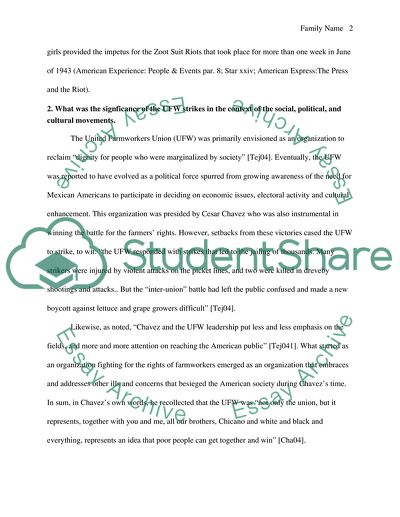 The Zoot Suit Riot and the UFW Strikes