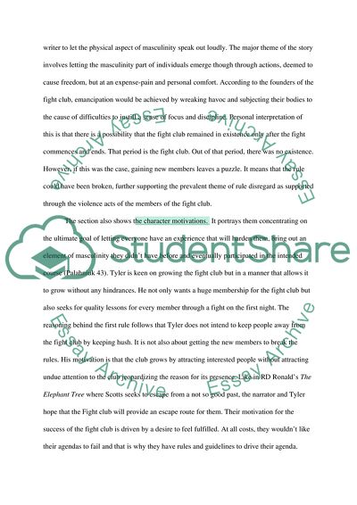 Chuck Palahniuks Book Fight Club