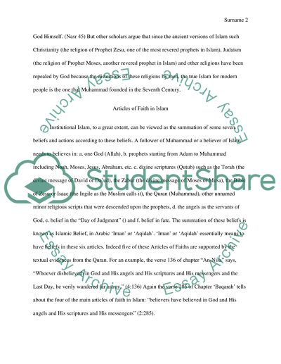 Overall Analysis of Various Aspects of Islam