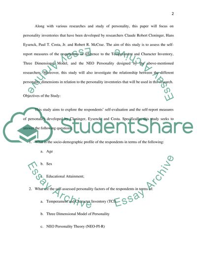 Relationship between Temperament and Character Inventory