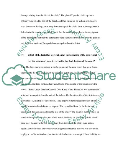 The Final Decision of the Court: the Special Contract Printed on the Ticket