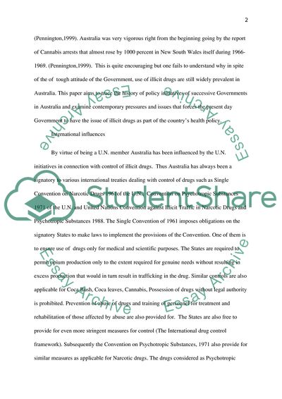 Health and the Use of Illicit Drugs