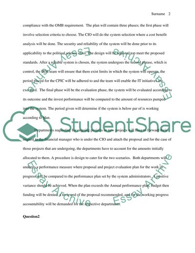 Information Resource and Planning