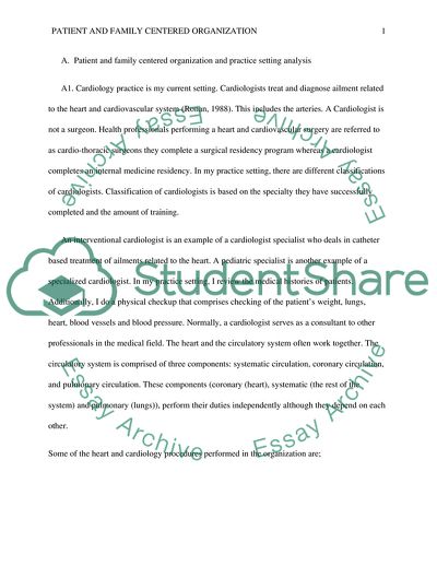 Patient and Family-Centered Organization