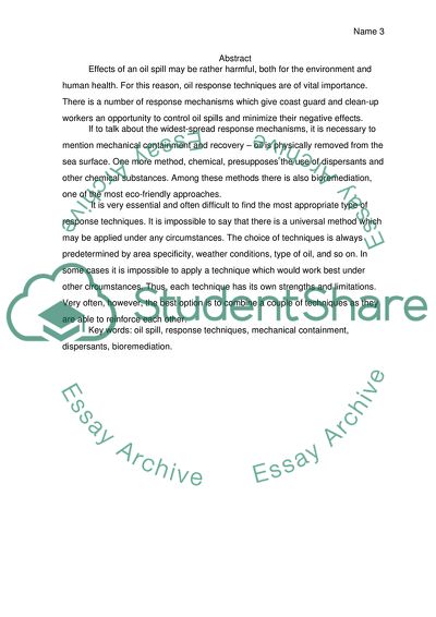 Main Techniques for Cleaning-Up Oil Spills