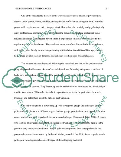 Helping People with Cancer