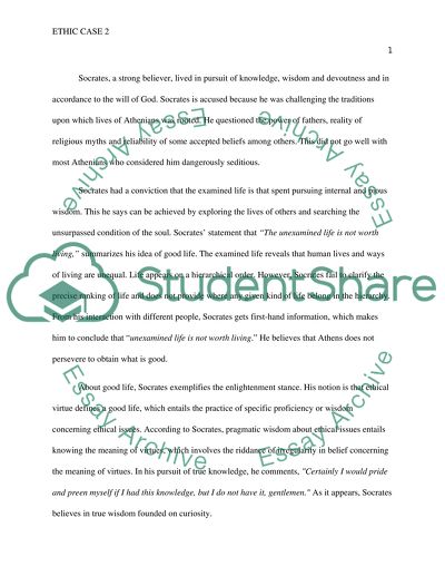 Ethic Case: Socrates