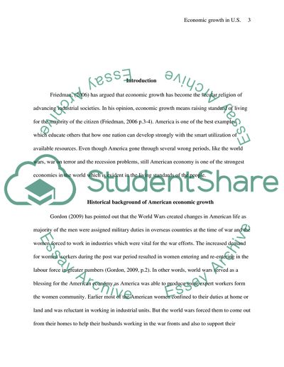 Revival of the Economic Growth in the United States