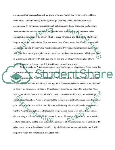 Asian Culture on Music