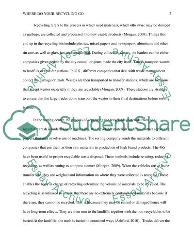 Wastes and the Environment: Where Do Your Recycling Go