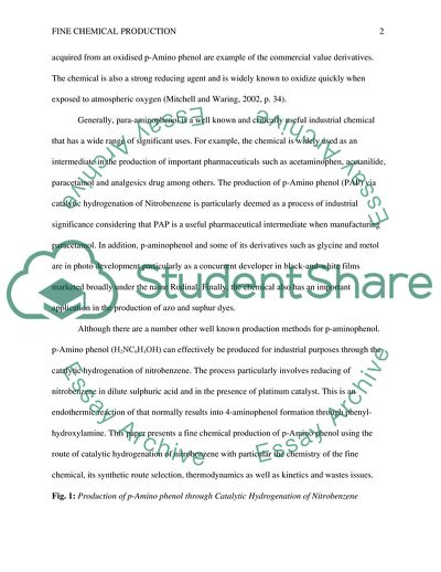 Production of P-Amino Phenol