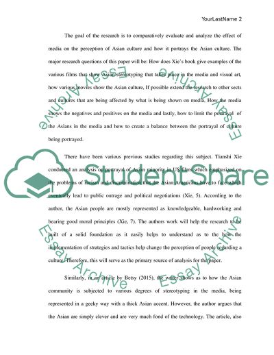 How does the Media or Visual Art Influence People Perception of Asian Cultures