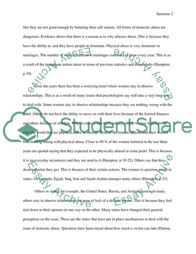 Abuse in the Relationships