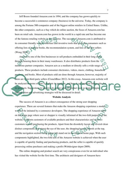 E-Marketing of Amazon