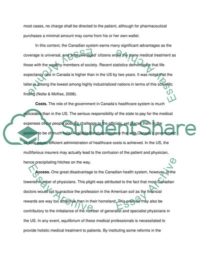 Compare Canadian Healthcare System with US Healthcare System