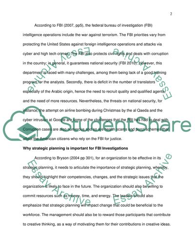 Why Strategic Planning Is Important for FBI Investigations