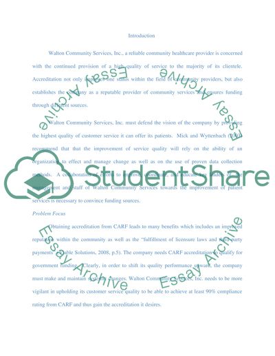 Nursing Utilization Project-Improving Quality Initiatives & Standard in the Community Services Program