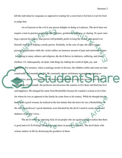 How does the devil solve lifes most serious problems