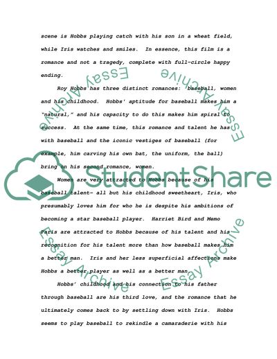 The Natural: Not a Tragedy, but a Romance