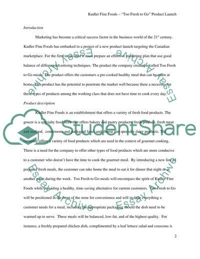 Kudler Fine Foods Too Fresh to Go Product Launch