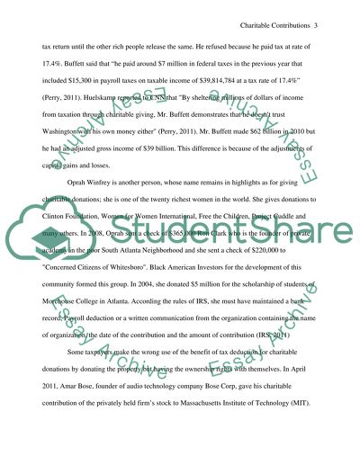 Charitable Contributions