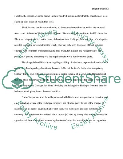 Trial Of Conrad Black