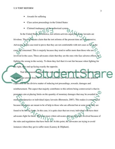 Tort Reform in the United States