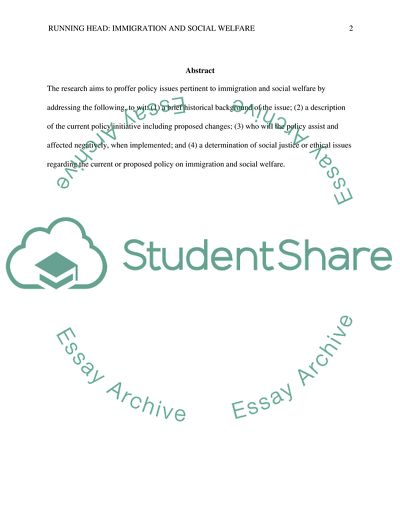 Immigration and Social Welfare