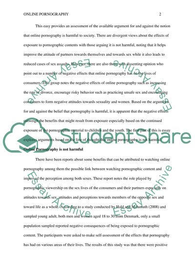 Online Pornography Is/Isnt Harmful